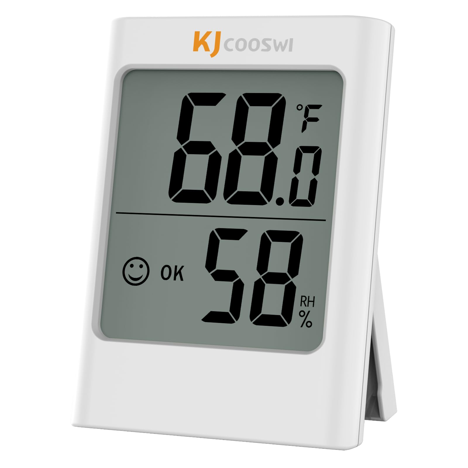 KJCOOSWI Humidity Gauge, 1 Pack Indoor Thermometer for Home Digital Hygrometer Room Thermometer and Humidity Gauge with Temperature Humid