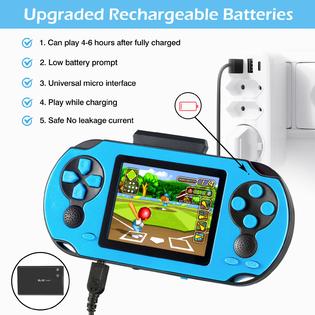 TaddToy 16 Bit Handheld Game Console for Kids Adults, Large