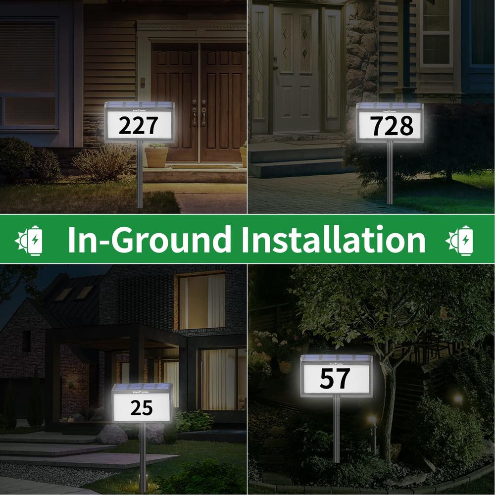 EnSoleille Solar Lighted House Numbers for Outside, EnSoleille ...