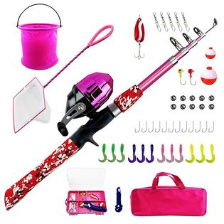 WIDDEN Kids Fishing Pole, Portable Telescopic Kids Fishing Poles