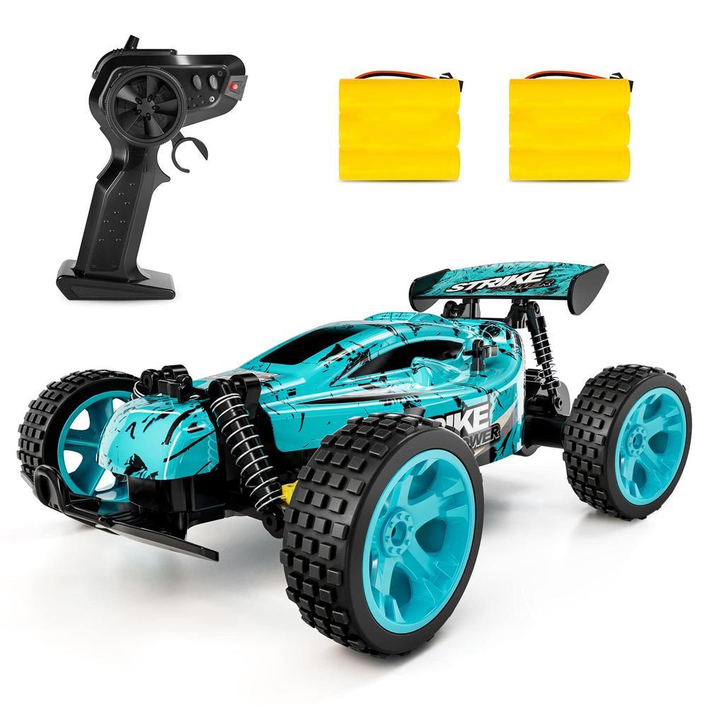 Tecnock RC Car Remote Control Car for Kids,1:18 20 KM/H 2WD RC Buggy,2.4GHz Offroad Racing Car for 40 Mins Play, Gift for Boys a