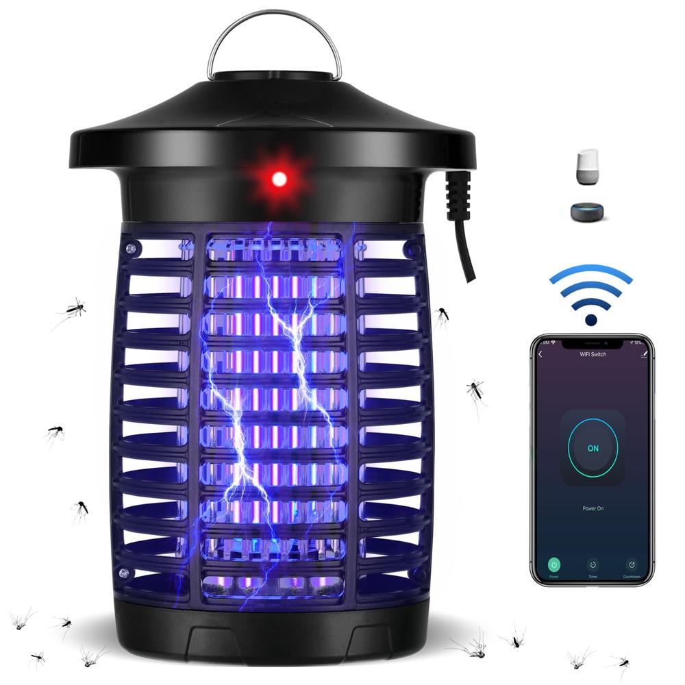 Husaco Smart Bug Zapper Indoor Outdoor Flying Insect Trap, Electric Zappers can be APP Remote and Voice Control, Compatible with Alexa