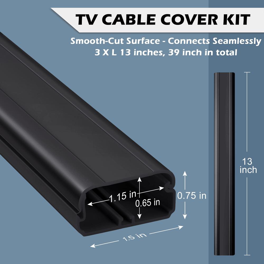 YCLYC TV cord Hider - 39 Inch cord covers for Wall Mounted TV cable ...