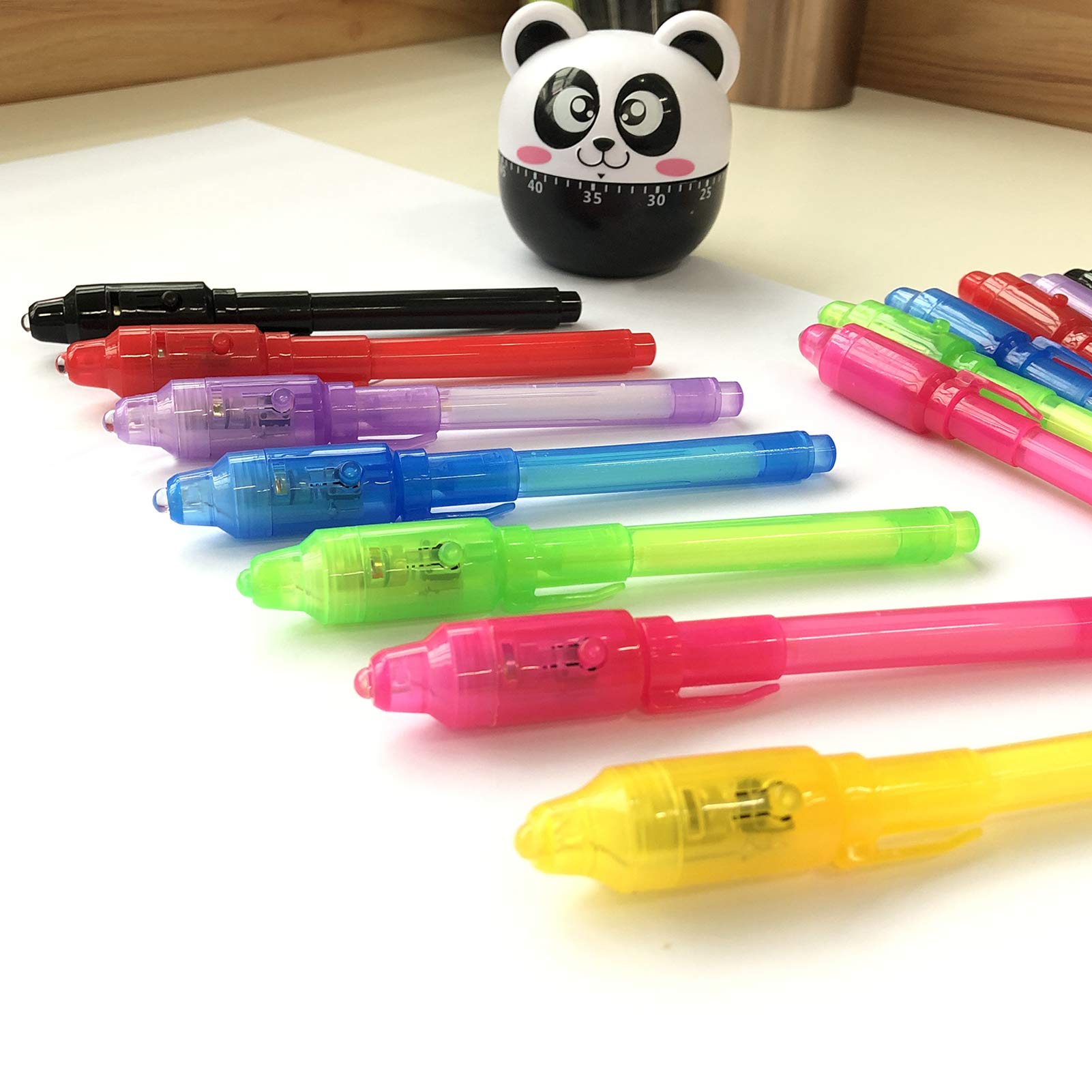 SCStyle Invisible Ink Pen 10Pcs Latest Spy Pen with uv Light Magic Spy Marker Kid Pens for Secret Message and Birthday Party,Wri