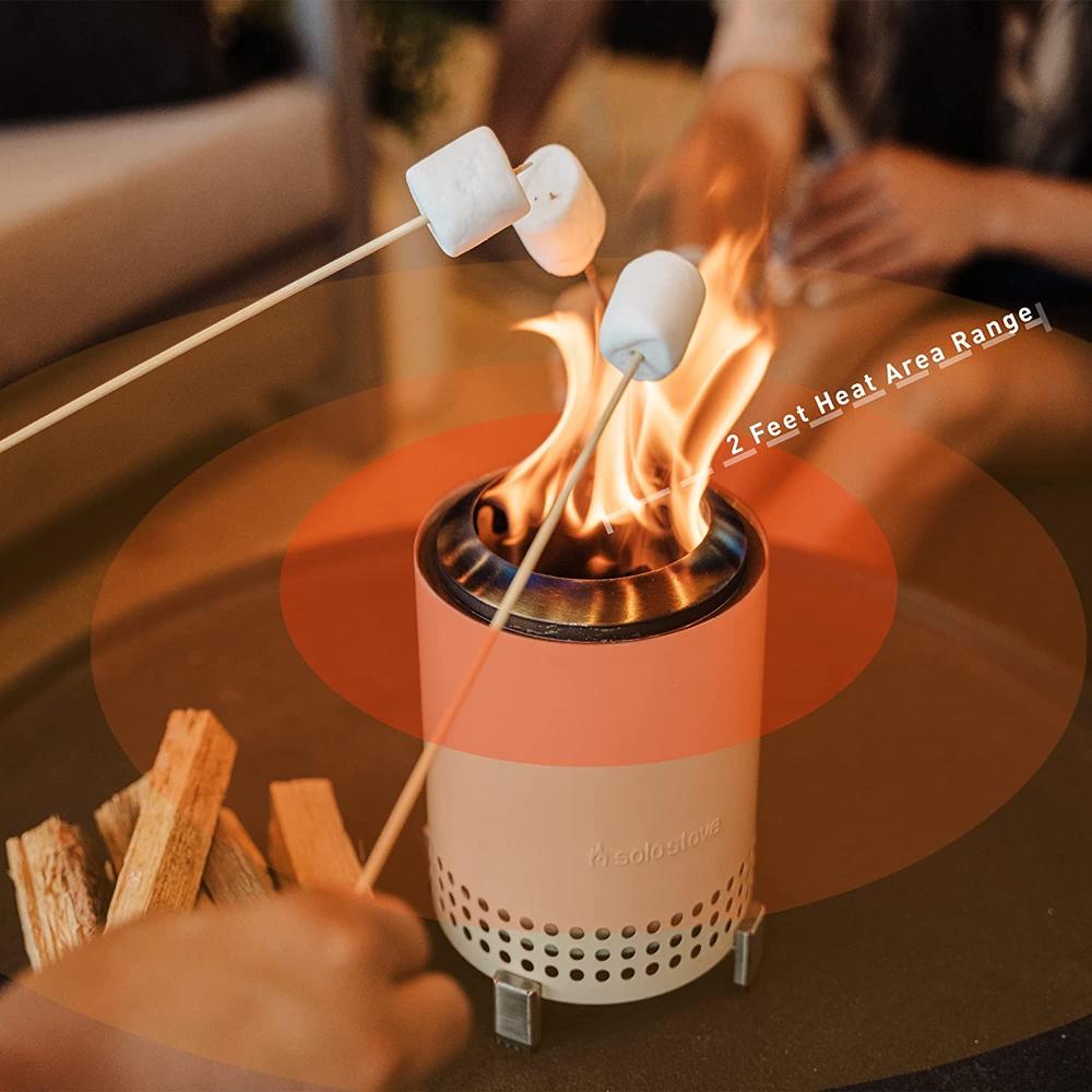Solo Stove Mesa Tabletop Fire Pit with Stand | Low Smoke Outdoor Mini Fire for Urban & Suburbs | Fueled by Pellets or Wood, Stai