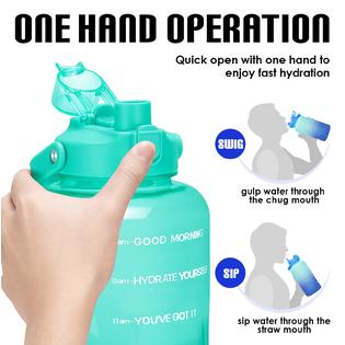 1L Sports Water Bottle Gym Travel Drinking Leakproof Bottle With Straw BPA Free – Buy The Best Products In The Online Store - Foto 4