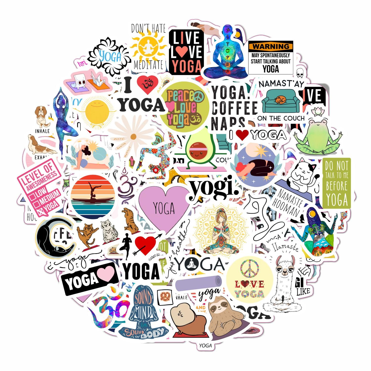 Bulbacraft 100Pcs Yoga Stickers and Decals, Yoga Gifts for Women, Yoga  Gifts for Yoga Instructor, Yoga Lover, Yoga Gifts for Mom, Yoga Stic