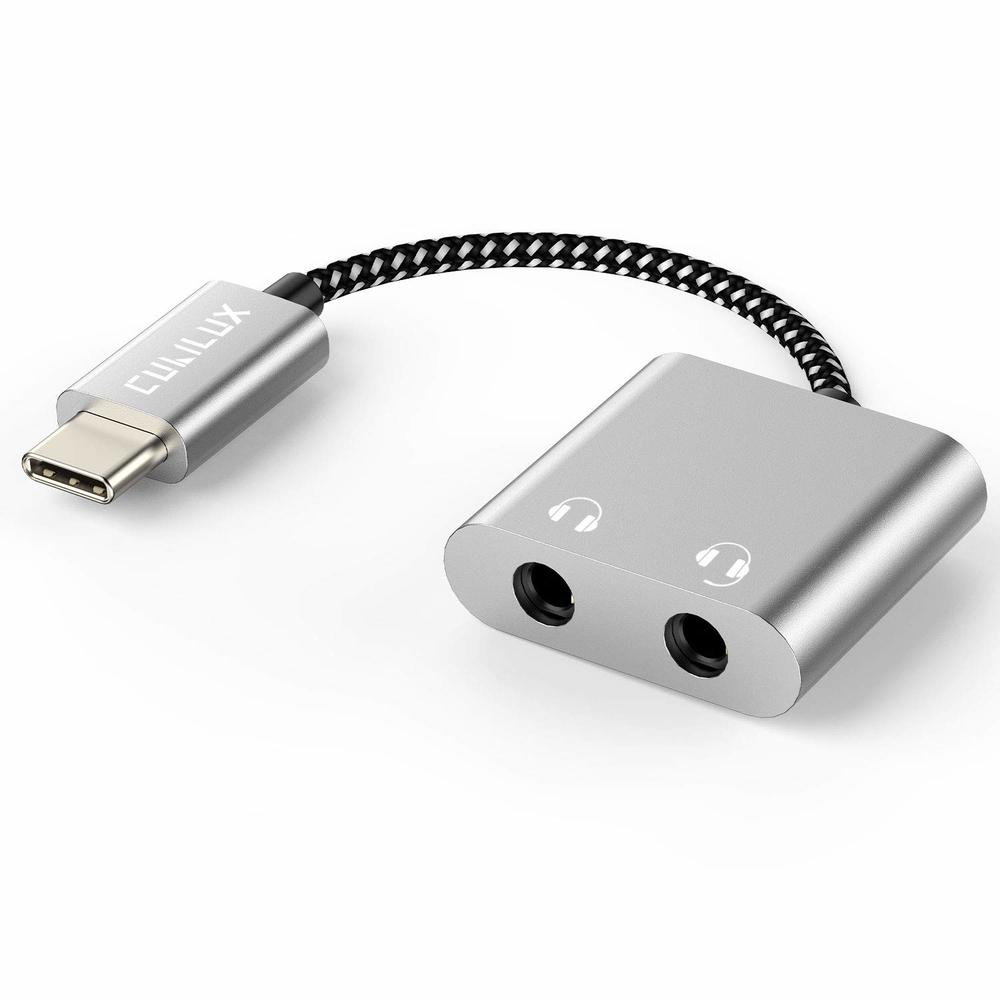 Cubilux USB C Dual Headphones Splitter Compatible with New USB C iPad 10 iPad Pro iPad Air 5/4 iPad Mini 6, Samsung S21/S20 Note