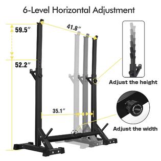 Canpa CANPA Adjustable Squat Rack Stand Multi-Function Barbell