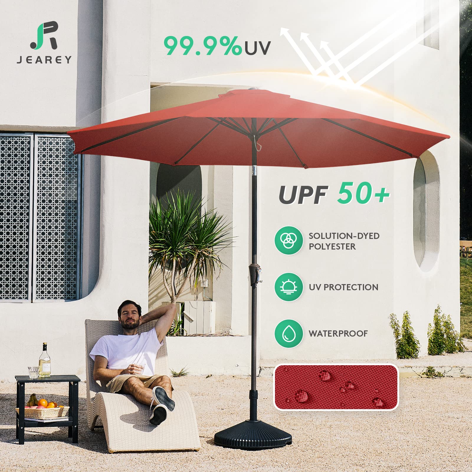 75lb patio umbrella base California Umbrella 75LBS Umbrella Base with Steel Cover with Concrete Black