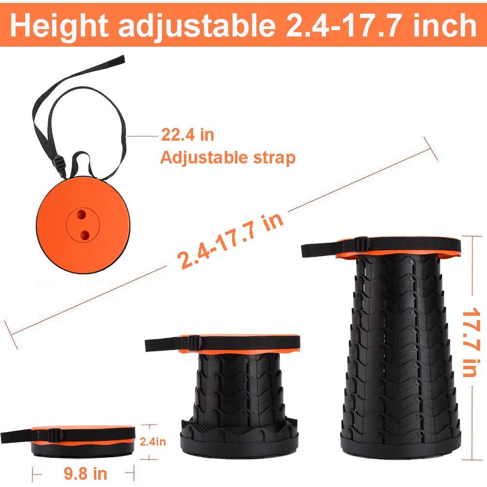 Fishboy Stool FISHBOY 2023 Upgraded Portable Collapsible Folding Stool, Retractable ...