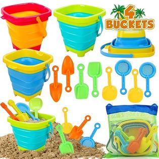 Toy Life TOY Life Beach Toys, Sand Toys for Kids with 4 Collapsible Beach  Buckets, Beach Toys Toddlers 1-3, Beach Toys for Kids Ages 4-8