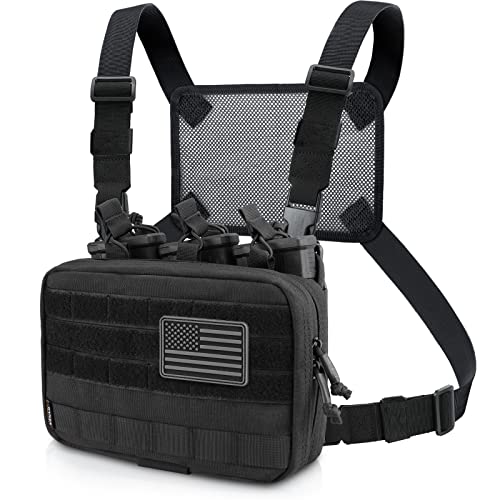 WYNEX Tactical Mag Admin Pouch, Molle Utility Tool Pouch Medical EMT  Organizer with Triple Stacker Magazine Holder for M4 M16 Pa