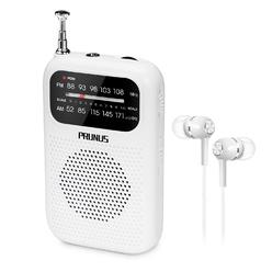 PRUNUS J-777 Pocket Radios Portable AM FM Small Walkman Radio with Best Reception, 2 AAA Battery Operated Transistor Radio with 
