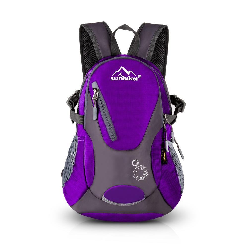 sunhiker Cycling Hiking Backpack Water Resistant Travel Backpack Lightweight SMALL Daypack M0714 (purple)