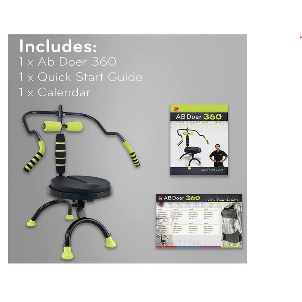 AB Doer 360: 360 Fitness System Provides an Abdonimal and Muscle Activating Workout with Aerobics to Burn Calories Work Muscles