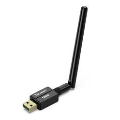 Techkey Long Range Bluetooth Adapter for Desktop PC Plug & Play 5.3 EDR Class 1 USB Bluetooth Dongle Wireless Transfer Transmitter Recei