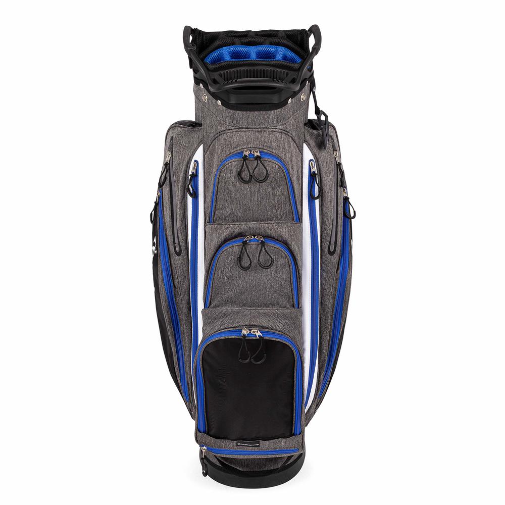 Founders Club Franklin Golf Push Cart Bag -Riding -Full Rain Cover -Secure Base -Light Weight -15 Way Full Length Divider-Extern
