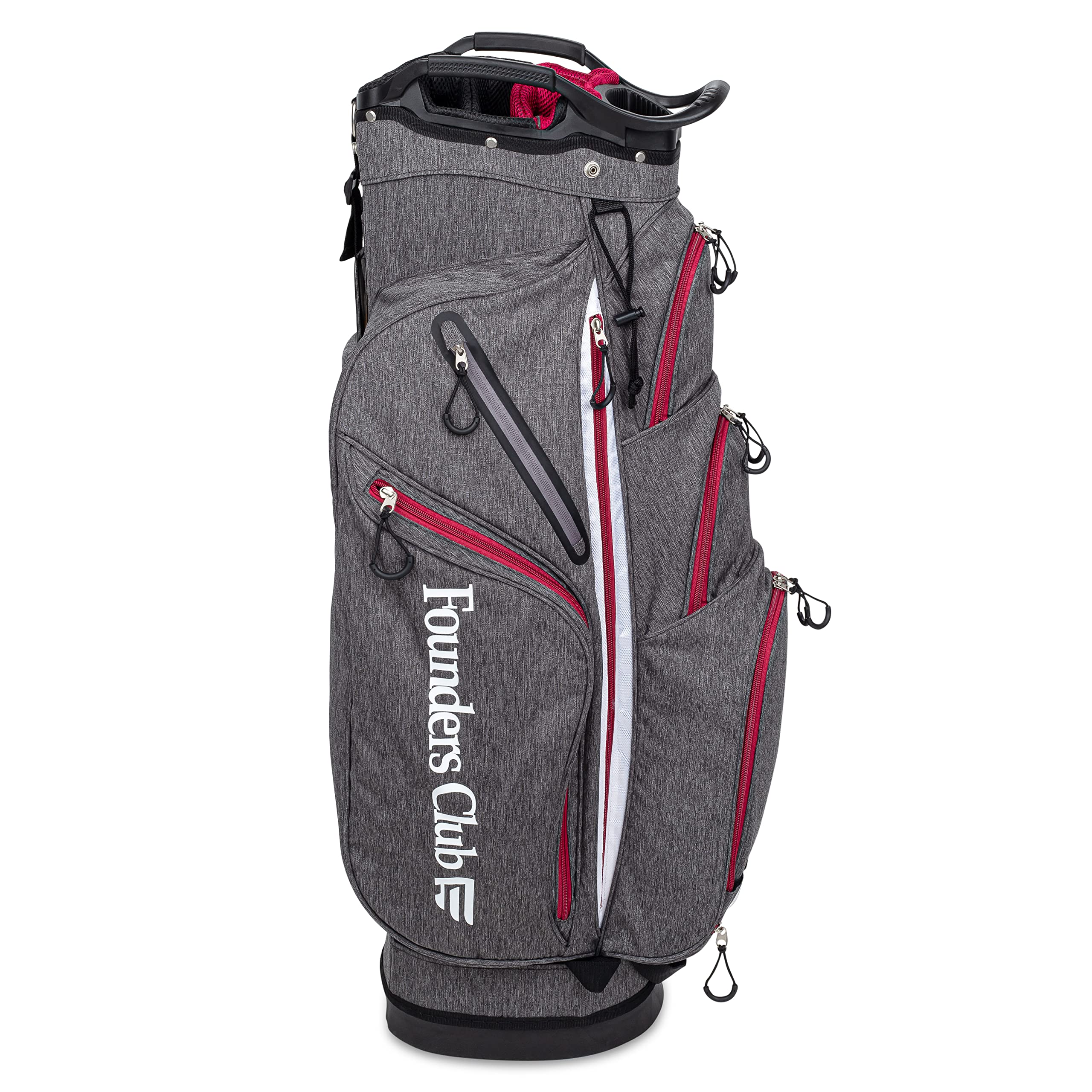 Founders Club Franklin Golf Push Cart Bag -Riding Cart Bag -Full Bag Rain Cover -Secure Push Cart Base -Light Weight -15 Way Ful