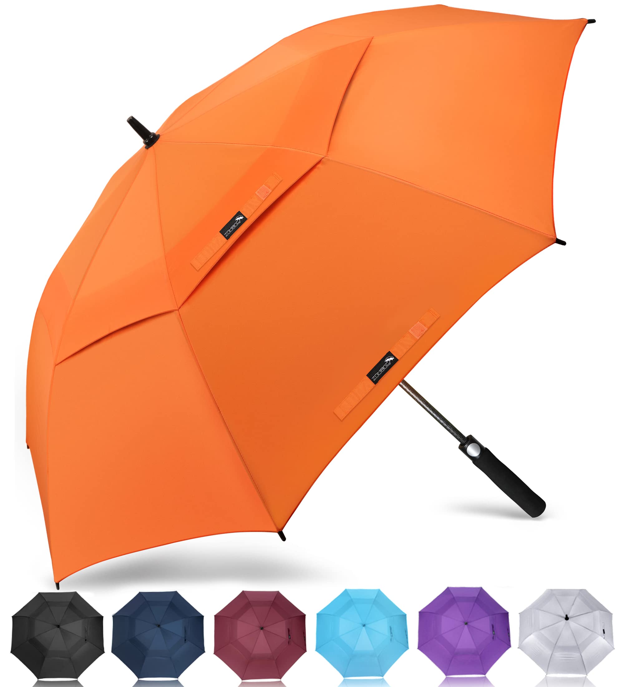 ZOMAKE Large golf Umbrella 68 Inch - Double canopy Vented golf Umbrellas for Rain Windproof Automatic Open golf Push cart Umbrel