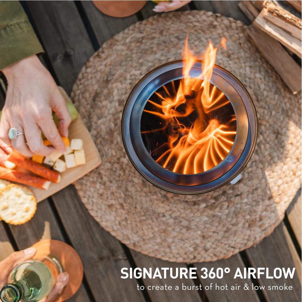 Solo Stove Mesa XL Tabletop Fire Pit with Stand | Low Smoke Outdoor Mini Fire for Urban & Suburbs | Fueled by Pellets or Wood, S