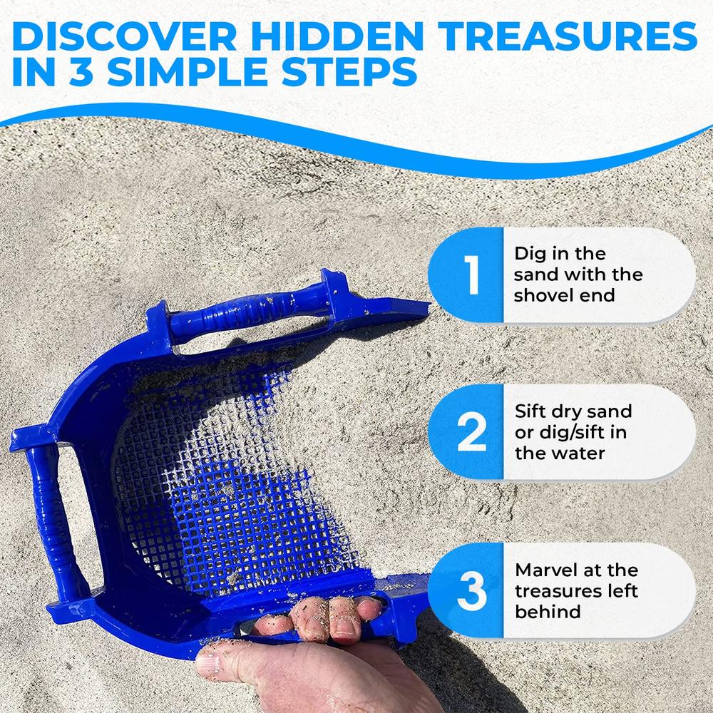 Sand Dipper Treasure Digger Shark Tooth Sifter & Sand Shovel ...