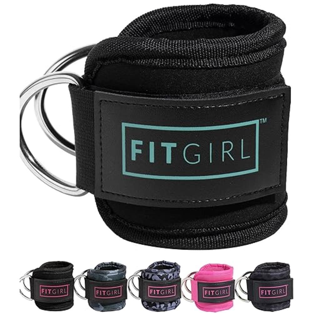 FITGIRL - Ankle Strap for Cable Machines and Resistance Bands, Work Out Cuff Attachment for Home & Gym, Booty Workouts - Kickbac