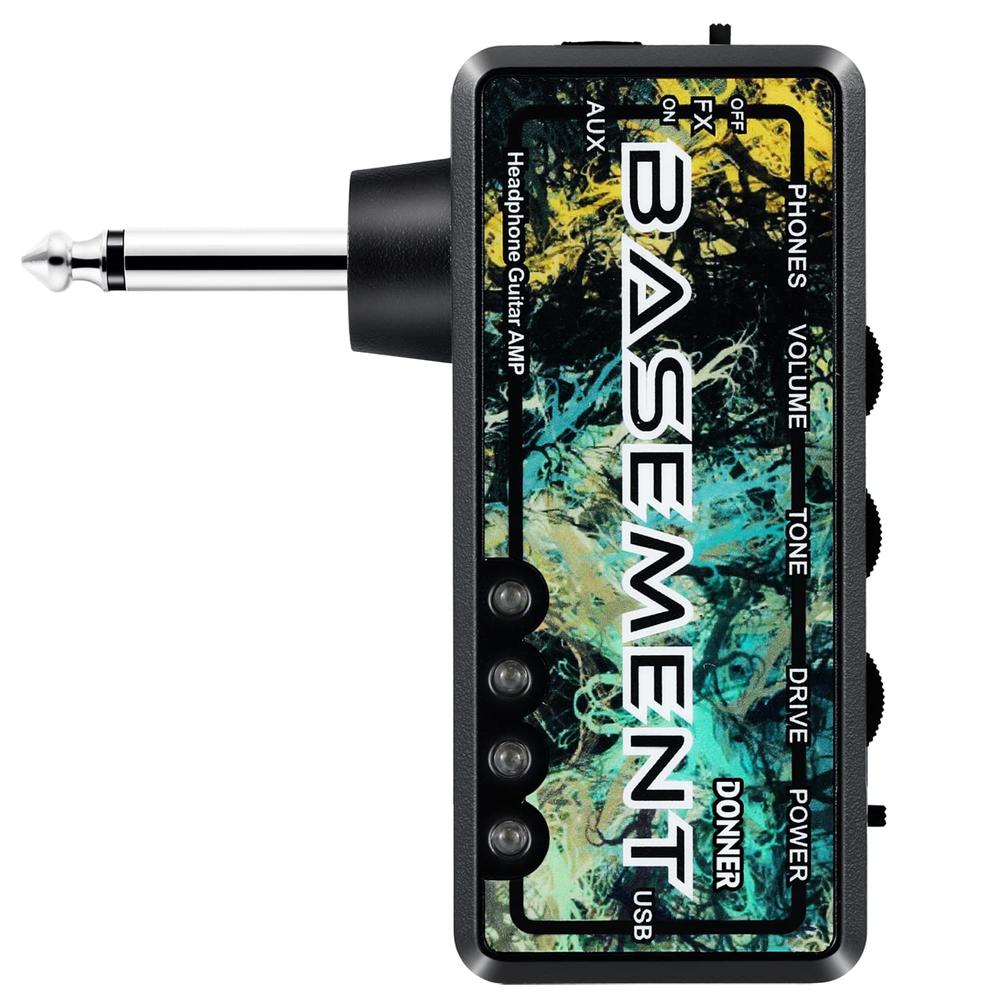 Donner Bass guitar Headphone Amp Basement USB Rechargeable Mini Portable Bass Headphone Amplifier for Bass guitar