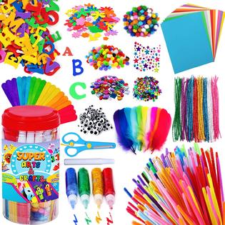 Goody King Arts and Crafts Supplies for Kids - Craft Art Supply Jar Kit for  Student Age 4 5 6 7 8 9 10 Year Old Crafting Activit