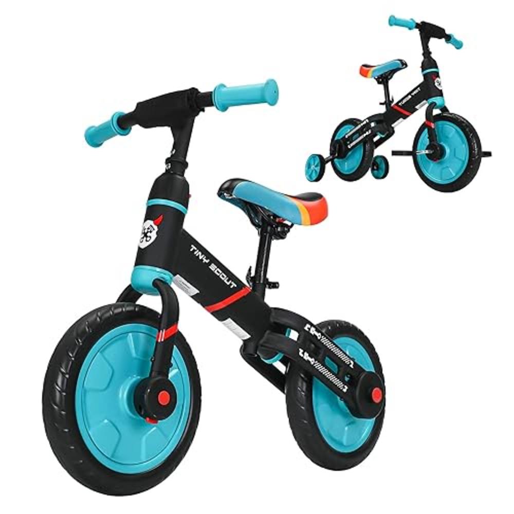 UBRAVOO Trike to Bike Riding Tricycles for Boys Girls 3-5, Fit 'n Joy Kids Balance Bike with Pedals & Training Wheels Options, 4