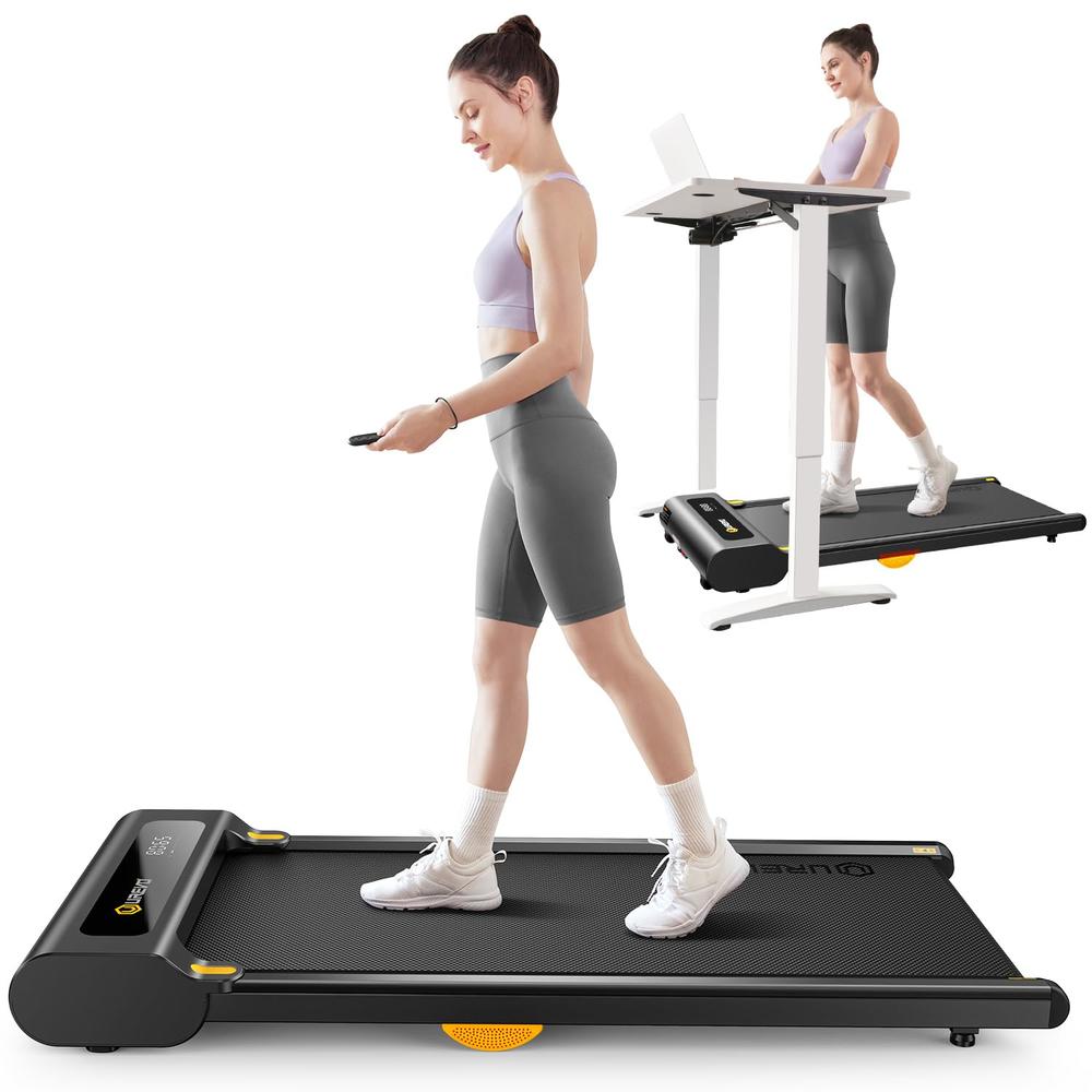 UREVO Under Desk Treadmill, Walking Pad for Home/Office, Portable Walking Treadmill 2.25HP, Walking Jogging Machine with 265 lbs