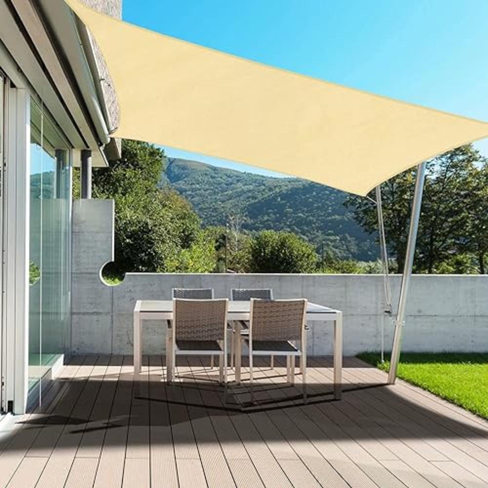 PureFit Rectangle Sun Shade Sails Outdoor 10 x 13 ft - Sun Protection Sunshades UV Block Shade Canopy, Patio Shades for Backyard