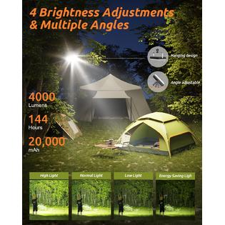 Eventek LED Camping Lantern Rechargeable 4000LM, 20000mAh Portable