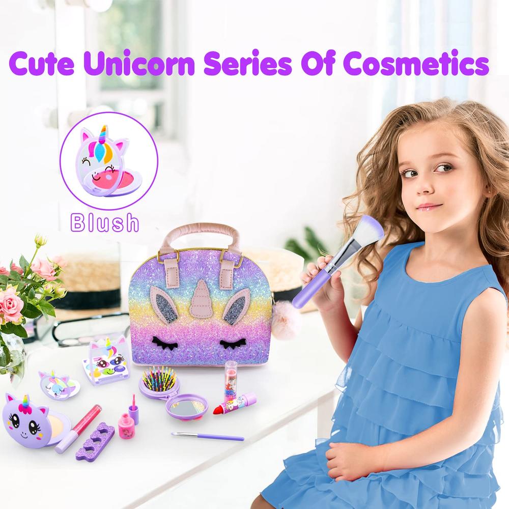 Beayuck Kids Makeup Kit for Girl-Kids Makeup Girl Toys, Girl Makeup Sets Kids Toys Makeup Sets Little Girl Toddler Children Prin