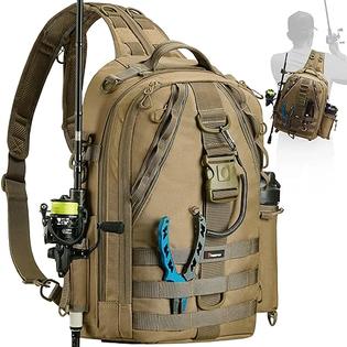Piscifun Fishing Tackle Backpack with Rod Gear Holder