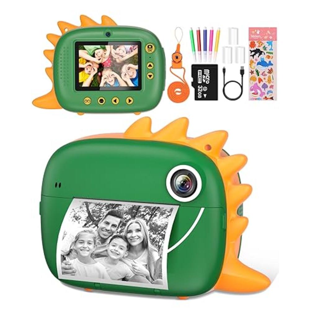 Gofunly Kids Instant Camera for 3-12 Years Old Kids Toddlers Childrens Boys Girls Christmas Birthday Gifts 2.0 Inch Screen 12MP / 1080P