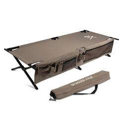 Extremus New Komfort Camp Cot, Folding Camping Cot, Guest Bed, 300 lbs Capacity, Steel Frame, Strong 300D Polyester Surface, Inc