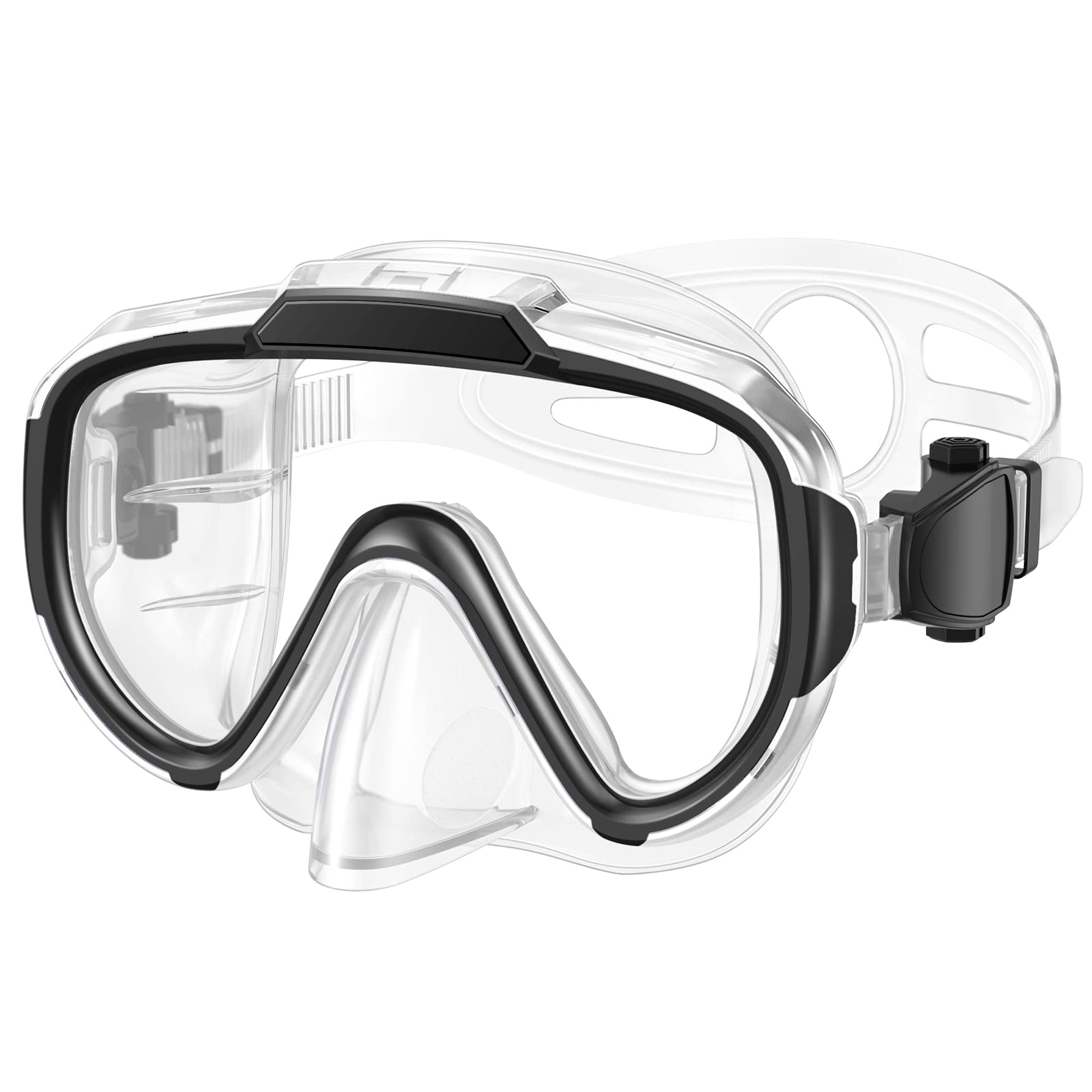 Goggles Swimming Adult Anti-Fog 180° Wide View Mask With Nose