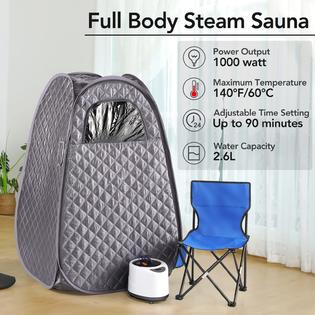 Steupoek Single Person Sauna, Portable Steam Sauna Full Body for Home Spa,  Sauna Tent with Steamer