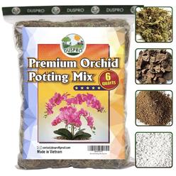 DUSPRO 6 Quarts Big Size Orchid Potting Mix with Forest Moss, Pine Bark Mulch, Perlite Stone & Coco Peat Mixture for Repotting O