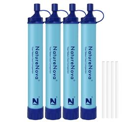 NatureNova Personal Water Filter Straw Outdoor Portable Filtration Emergency Survival Gear Water Solutions Tactical Gear for Hiking Camping