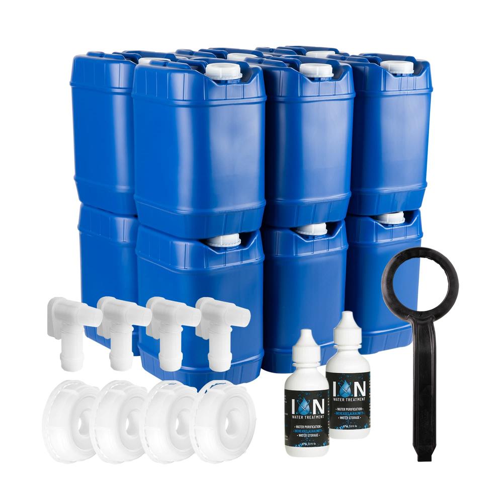 Saratoga Farms 5-Gallon Stackable Water Storage Containers with Lids ...