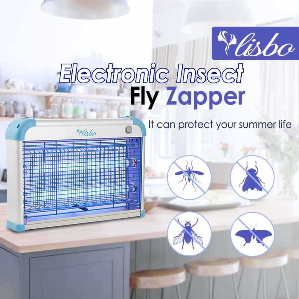 VLISBO Electric Bug Zapper, 3000 Volt Powerful Flying Insect Mosquito Flies Killer 20W Blue UV Light Attract, Plug-in Pest Control Mach