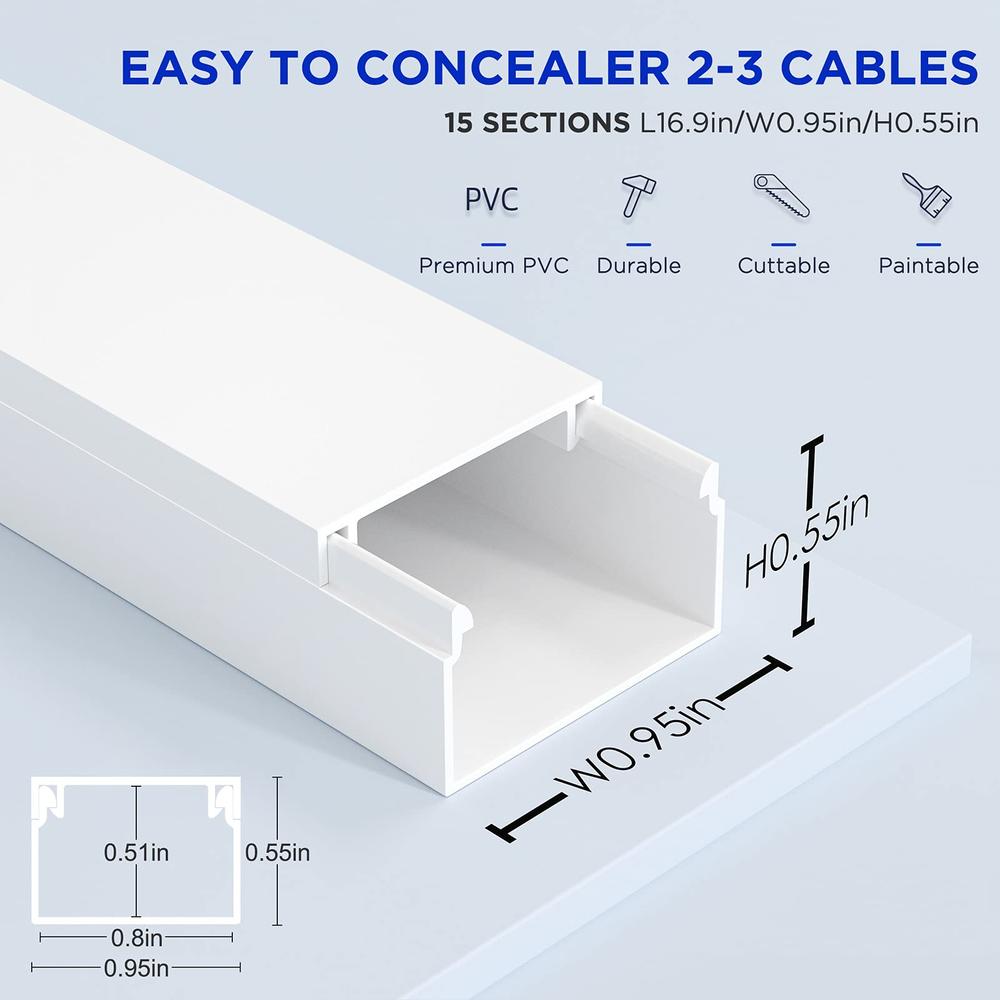 254in Cord Hider, Cable Hider, Wall Cord Concealer Cord Cover