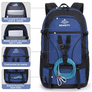 SEMSTY Hiking Backpack, 30L/40L/50L Expandable Hiking Backpack for