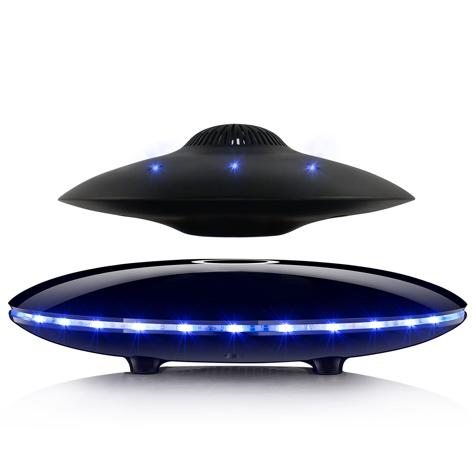 RUIXINDA Magnetic Levitating Bluetooth Speaker, Levitating UFO Speakers with LED Lights, 360 Degree Rotation,Wireless Floating S