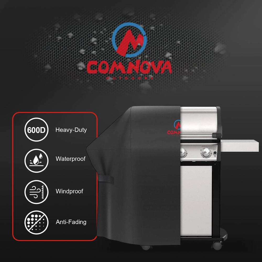 M COMNOVA OUTDOORS comnova grill cover 55 Inch - 600D BBQBarbecue gas cover for Outdoor grill Heavy Duty and Waterproof, Weber, char-Broil, Nexgril