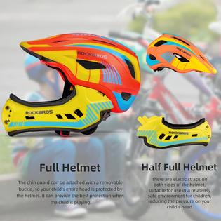 RockBros Rock BROS Kids Bike Helmet Toddler Full Face Helmet