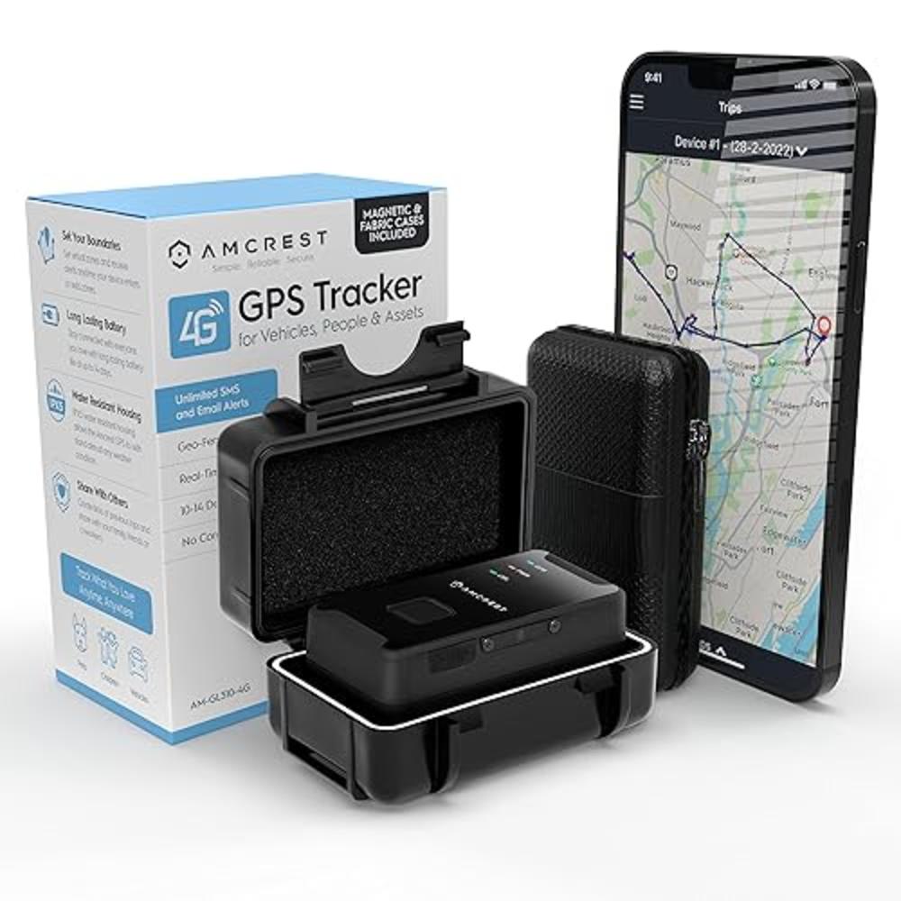 Amcrest GPS GL300 GPS Tracker for Vehicles (4G LTE) - Portable Mini Hidden Real-Time GPS Tracking Device for Vehicles, Cars, Kid