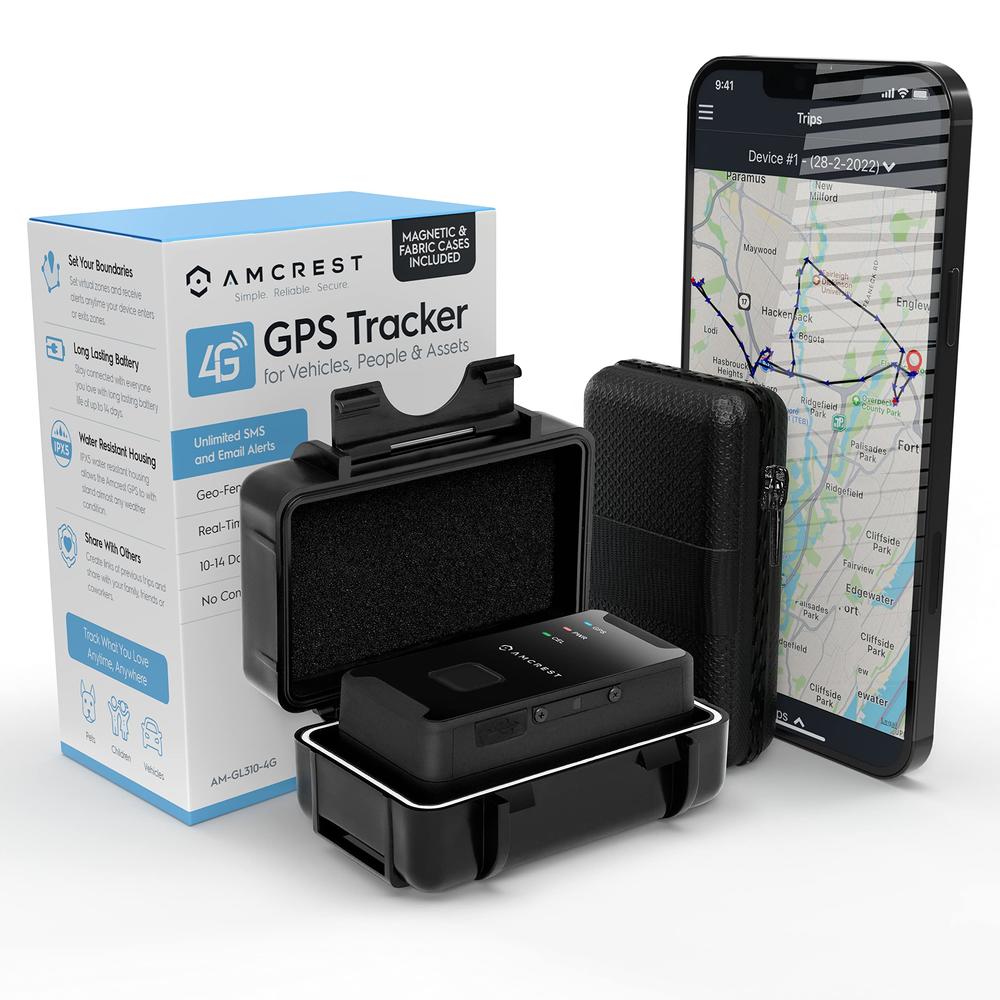 Amcrest GPS GL300 GPS Tracker for Vehicles (4G LTE) - Portable Mini Hidden Real-Time GPS Tracking Device for Vehicles, Cars, Kid